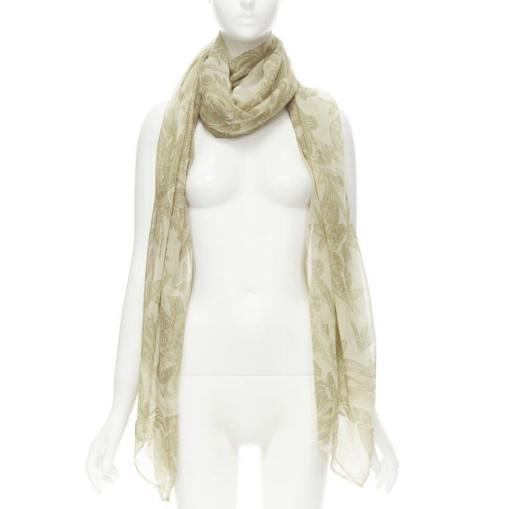 Giorgio Armani 100% Silk Floral Scarf